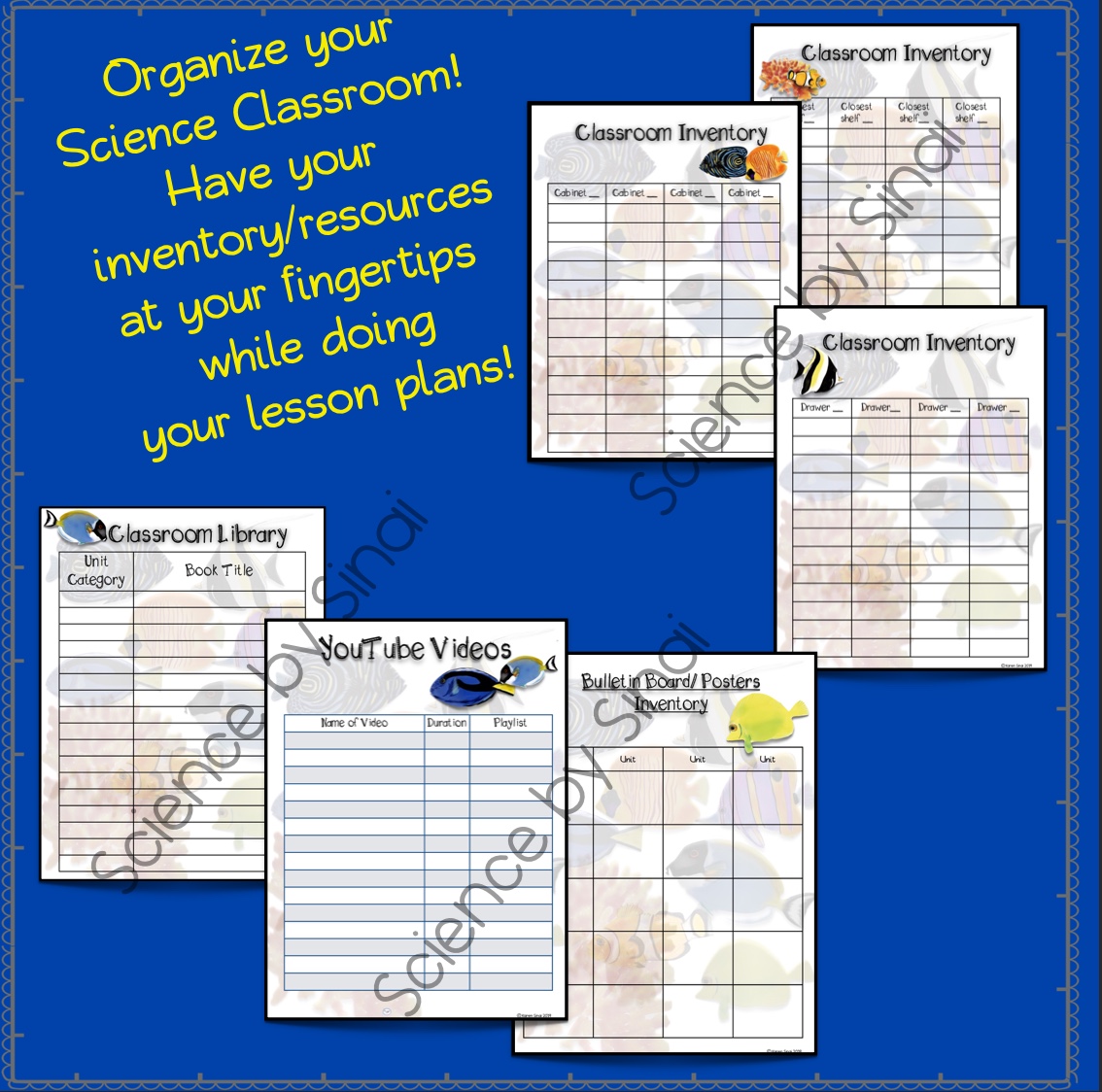 Classroom inventory forms