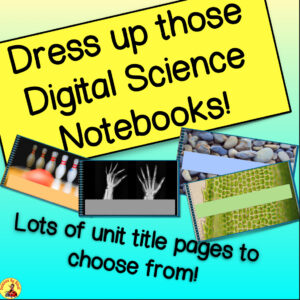 Title slides for digital science notebooks