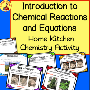 Chemical Reactions at Home Kitchen Chemistry Distance Learning Activity