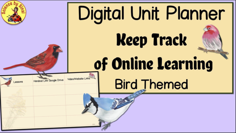 Online Teaching UNIT PLANNER FORM-Bird Theme