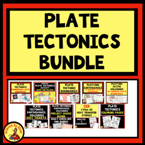 Plate tectonics, earthquakes and volcanos unit bundle of activities- Sciencebysinai.com