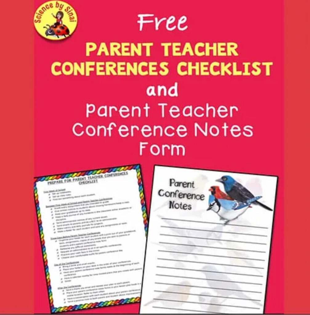 Free parent conference checklist