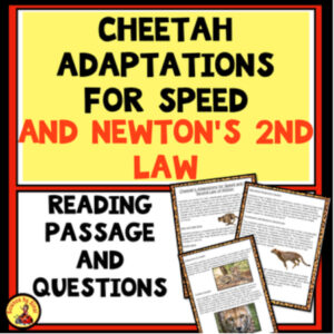 Cheetah adaptations for speed reading passage. Newton’s second law. Sciencebysinai.com