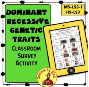Classroom survey of dominant and recessive traits 