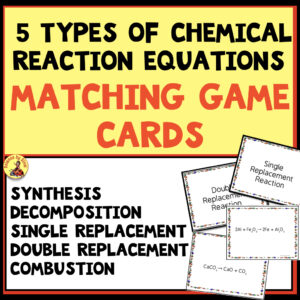 5 types of chemical reactions matching cards sciencebysinai.com