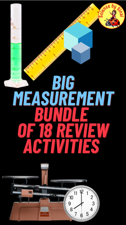 Bundle of 18 measurement activities science by sinai
