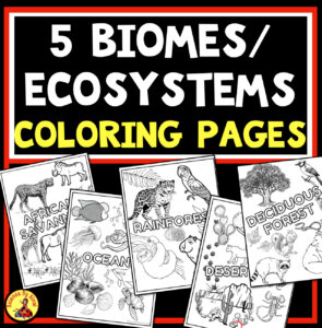 5 biomes ecosystems coloring pages. Sciencebysinai.com