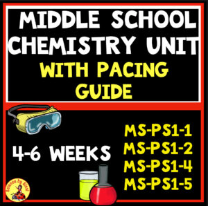 Middle school chemistry unit bundle with pacing guide science by sinai