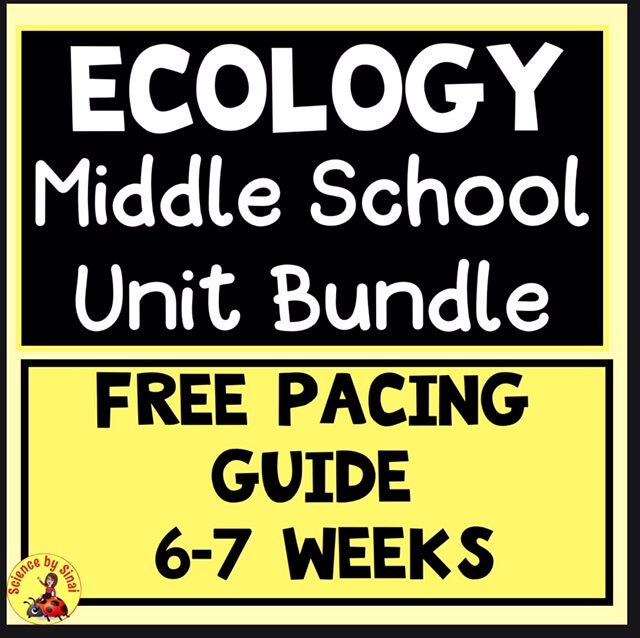 Ecology Middle School Unit Bundle – Free Pacing Guide 6-7 Weeks