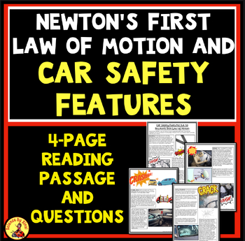 Newton’s first law and car safety features reading passage and questions sciencebysinai.com