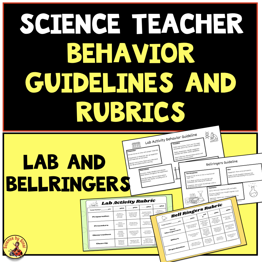 Science teacher lab behavior guidelines and rubric, bellringer guide and rubric.sciencebysinai.com