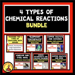 4 types of chemical reactions bundle sciencebysinai.com