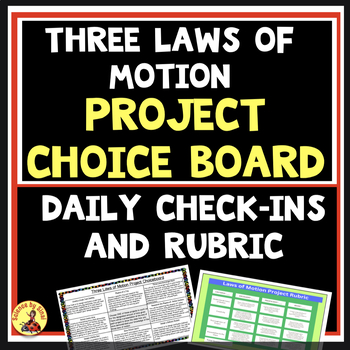 Laws of motion project  choice board sciencebysinai.com