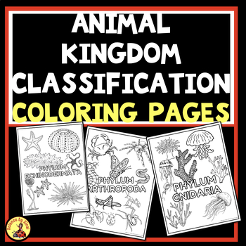 Animal kingdom classification coloring pages  sciencebysinai.com