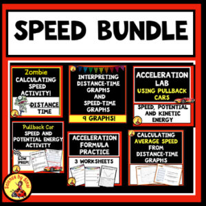 Bundle of speed, acceleration  activities. Sciencebysinai.com