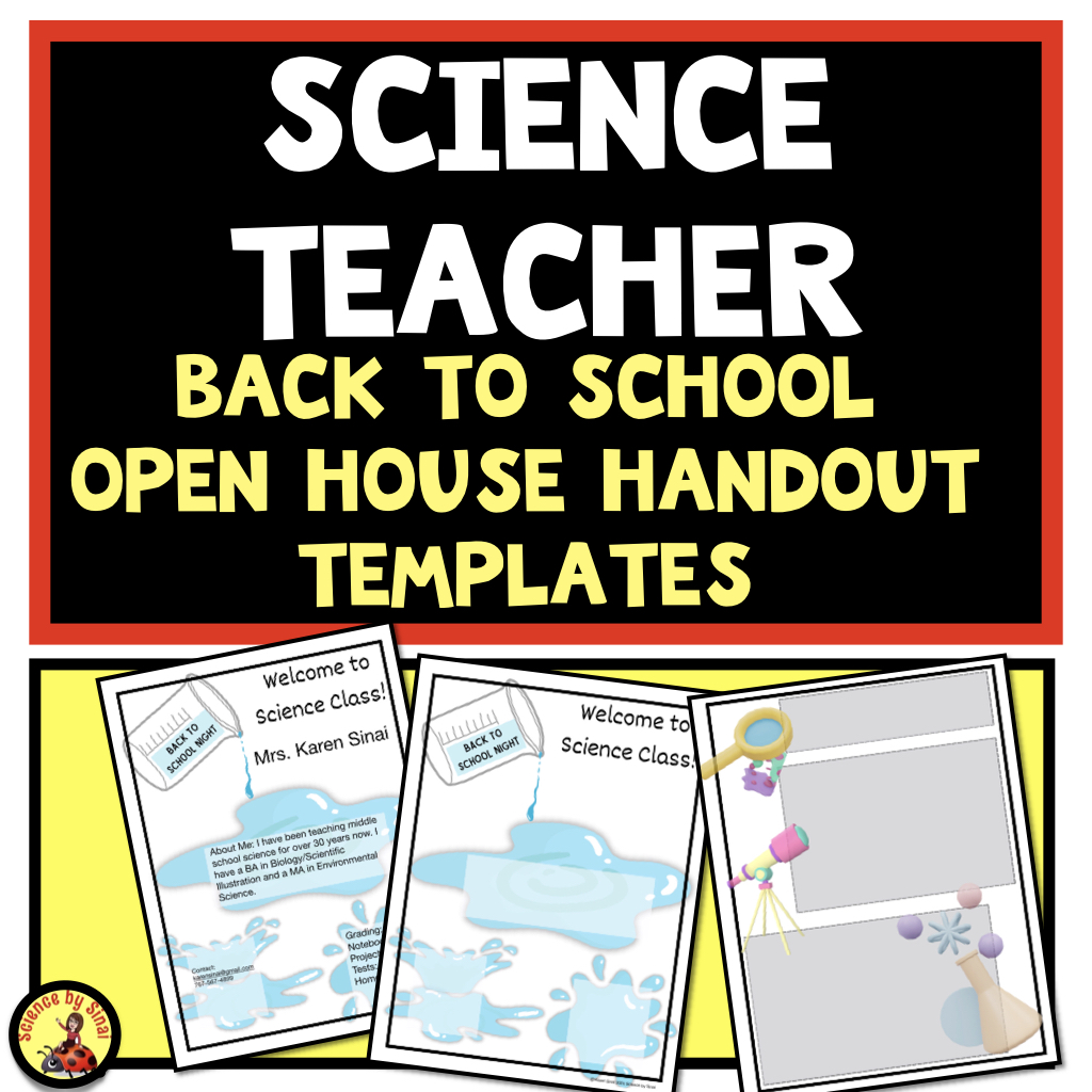 Science teacher back to school open house handout templates. Sciencebysinai.com