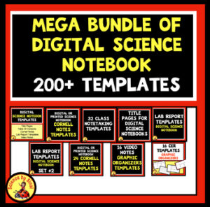 Mega bundle of digital science notebook templates sciencebysinai.com