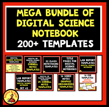 Mega bundle of over 200 digital science notebook templates. Sciencebysinai.com