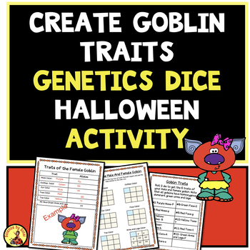 Goblin genetics dice roll game for learning genetics around Halloween sciencebysinai.com