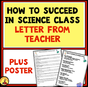 How to succeed in science class letter from a teacher plus a poster sciencebysinai.com