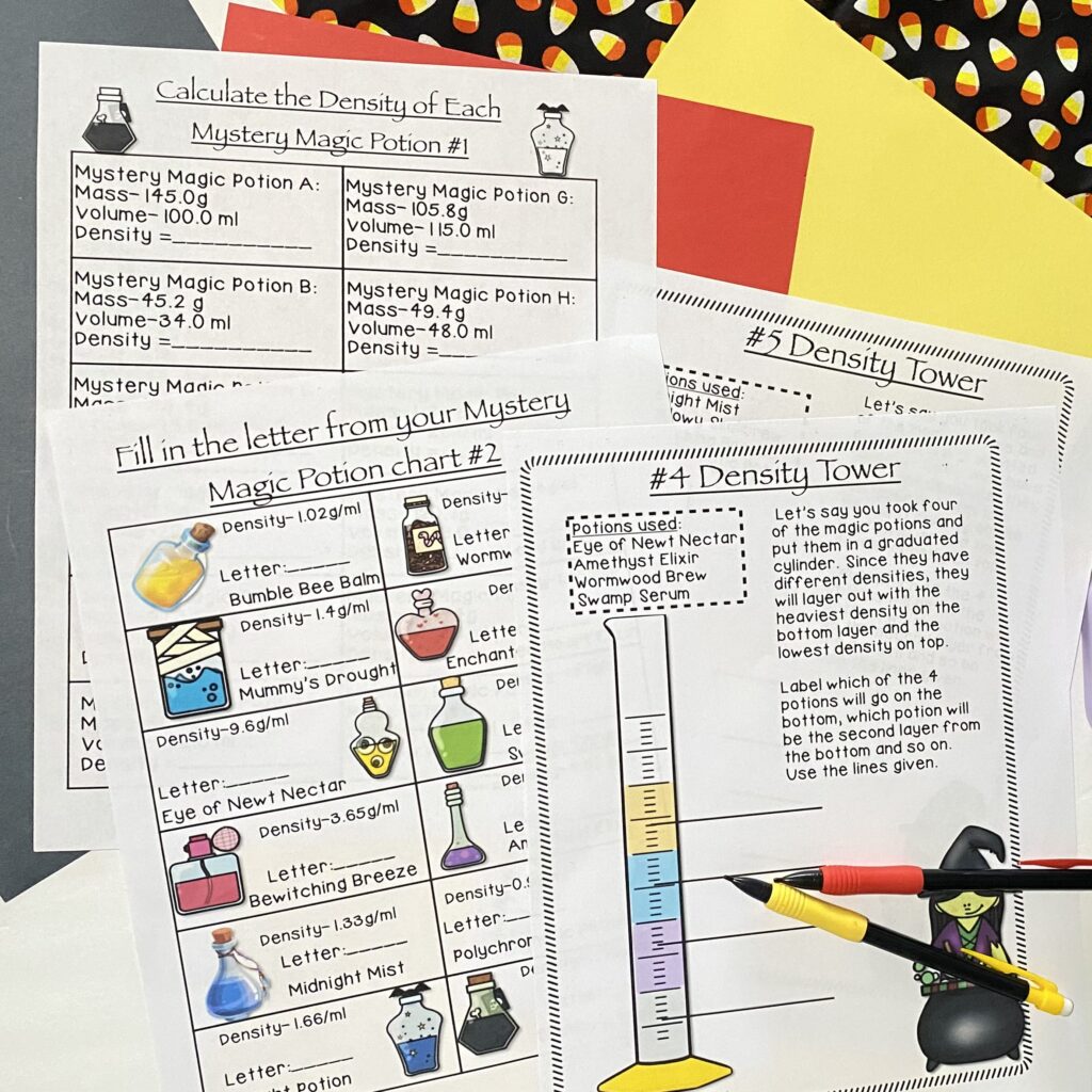 Halloween  density science magic potions sciencebysinai.com