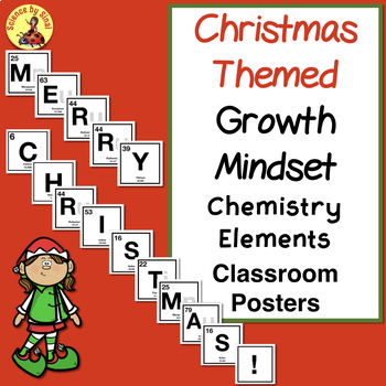 Christmas themed chemistry periodic table of elements bulletin board message. Sciencebysinai.com