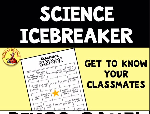 Middle School Science Icebreaker – Bingo Game